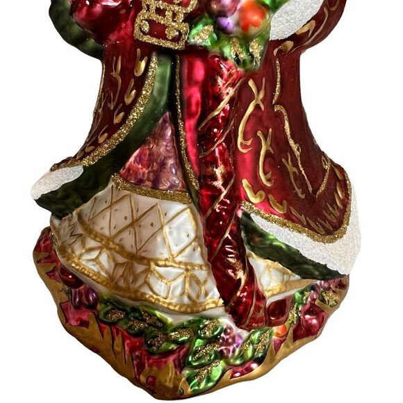 Fitz and Floyd 9" 2004 santa oversized numbered glass ornament - Picture 11 of 12